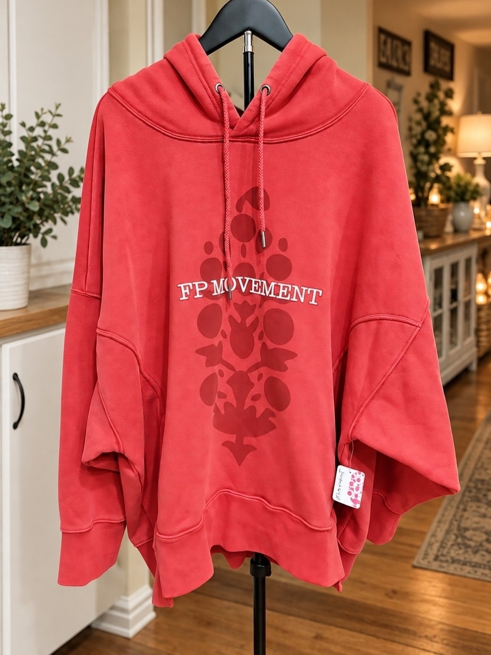 Free People Movement Oversized Red Hoodie Sweater